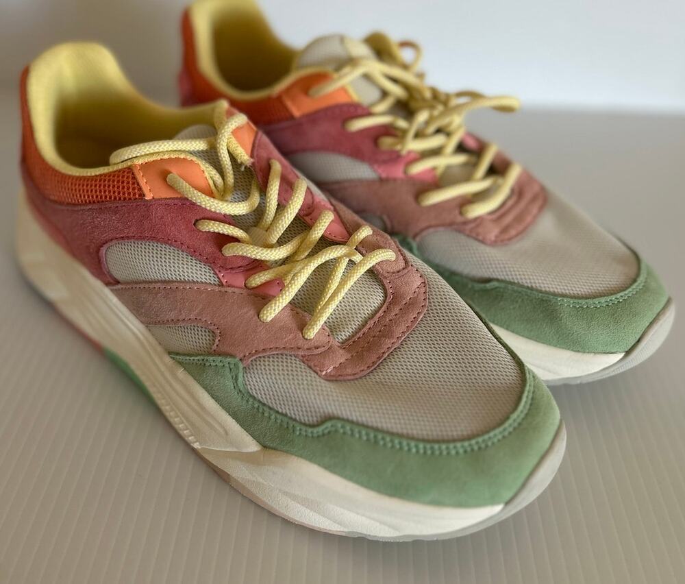 Scotch & Soda Celest Sneakers Women Size 9 Multicolor Suede Chunky